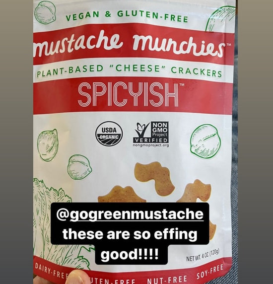 Image of Spicyish bag from customer saying @gogreenmustache these are so effing good!!!
